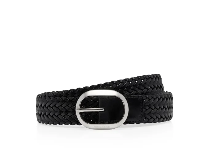 Woven Leather Oval Belt